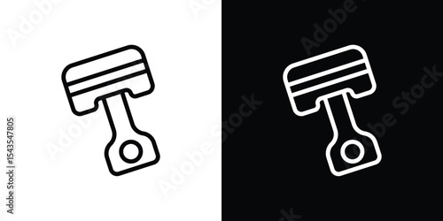 Piston icon filled flat sign concept for web design.