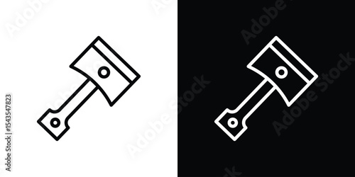 Piston icon filled flat sign concept for web design.