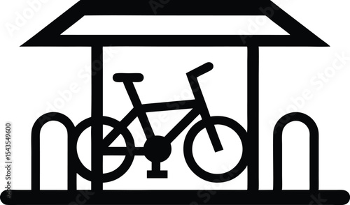 bicycle parking vector icon.eps