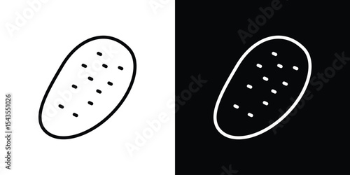 Potato icon filled flat sign concept for web design.