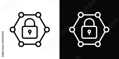 Private network icon filled flat sign concept for web design.
