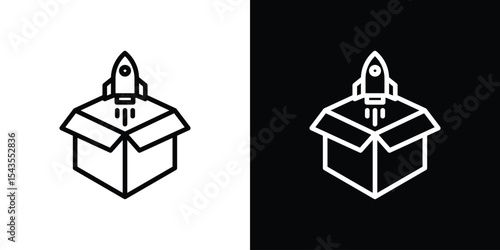 Product release icon filled flat sign concept for web design.