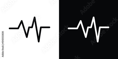 Pulse icon filled flat sign concept for web design.