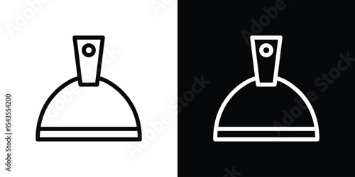 Putty knife icon filled flat sign concept for web design.