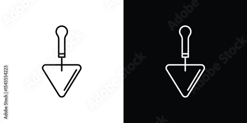 Putty knife icon filled flat sign concept for web design.
