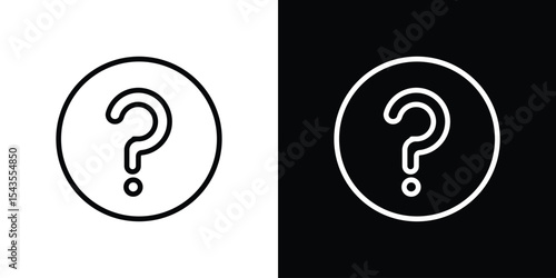 Question icon filled flat sign concept for web design.