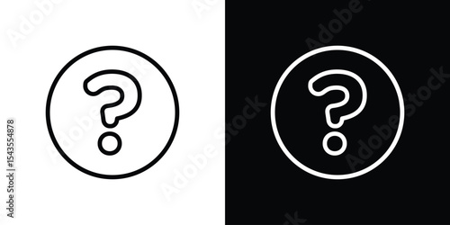 Question icon filled flat sign concept for web design.