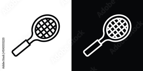 Racket icon filled flat sign concept for web design.