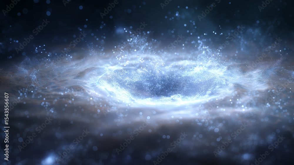 Fototapeta premium Mysterious pulsating cosmic object in a starry galaxy, revealing the wonders of astronomical discovery