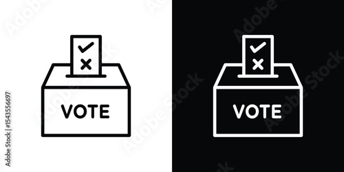 Referendum icon filled flat sign concept for web design.