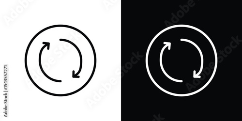 Repeat icon filled flat sign concept for web design.
