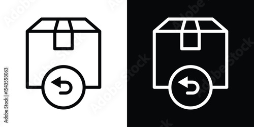 Return purchase icon filled flat sign concept for web design.