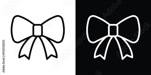 Ribbon icon filled flat sign concept for web design.