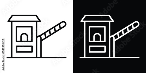 Road toll icon filled flat sign concept for web design.