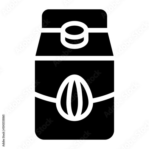 almond milk glyph icon