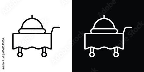 Room service icon filled flat sign concept for web design.
