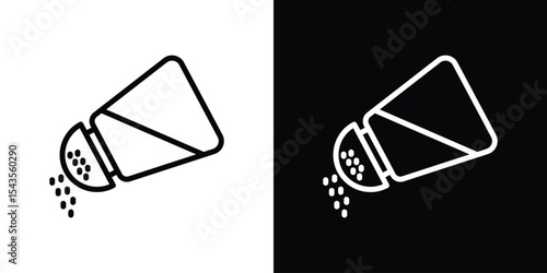 Salt shaker icon filled flat sign concept for web design.