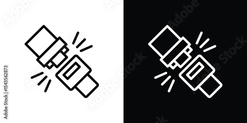 Seat Belt icon filled flat sign concept for web design.