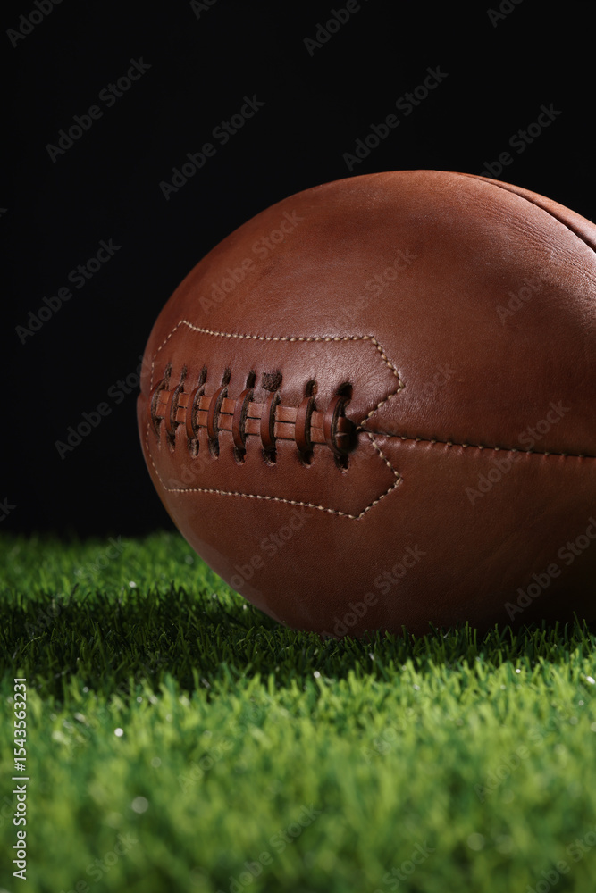 Obraz premium American football on football field background