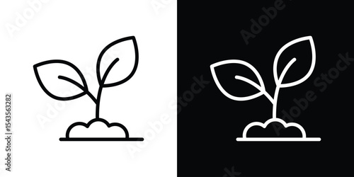 Seedling icon filled flat sign concept for web design.