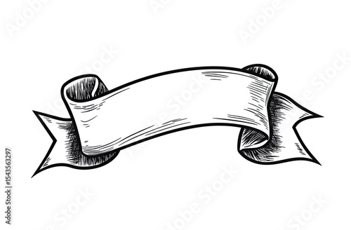 Vintage blank banner