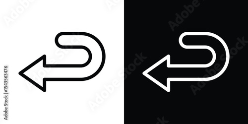 Send back icon filled flat sign concept for web design.