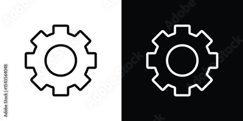 Settings icon filled flat sign concept for web design.