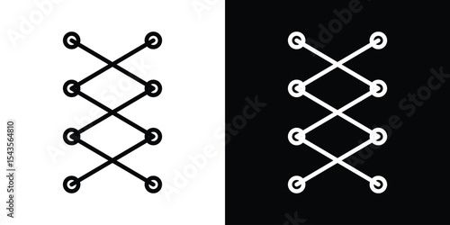Shoe lace icon filled flat sign concept for web design.