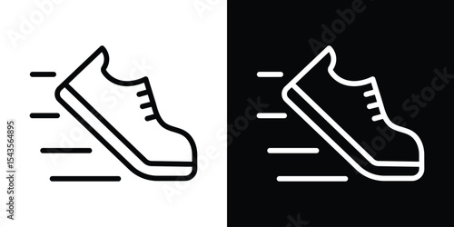 Shoes icon filled flat sign concept for web design.