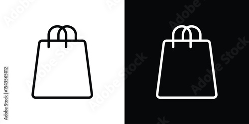 Shopping bag icon filled flat sign concept for web design.