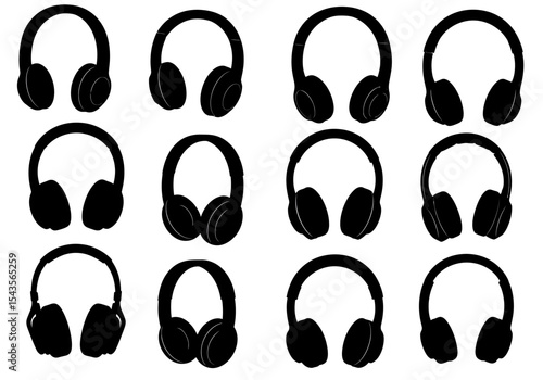 The Visual Symphony of Sound Black Headphones Harmony and Rhythms in Digital Art A Fusion of Design