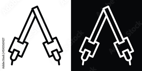 Shoulder strap icon filled flat sign concept for web design.