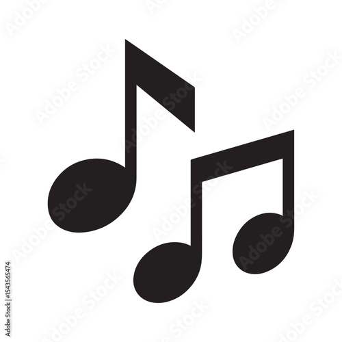 An artistic representation of two musical notes intertwined symbolizing the universal language of music and its ability to evoke emotions and connect people across cultures expressing the rhythm