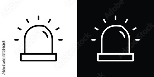 Siren icon filled flat sign concept for web design.