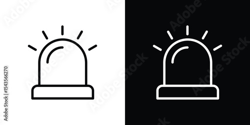 Siren icon filled flat sign concept for web design.