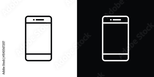 Smartphone icon filled flat sign concept for web design.