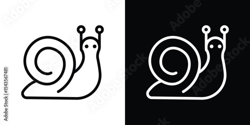 Snail icon filled flat sign concept for web design.