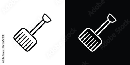 Snow shovel icon filled flat sign concept for web design.