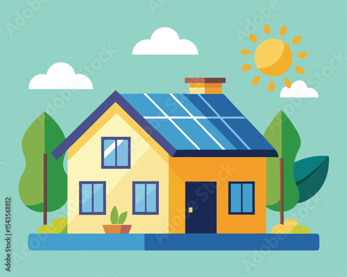 house with solar panels