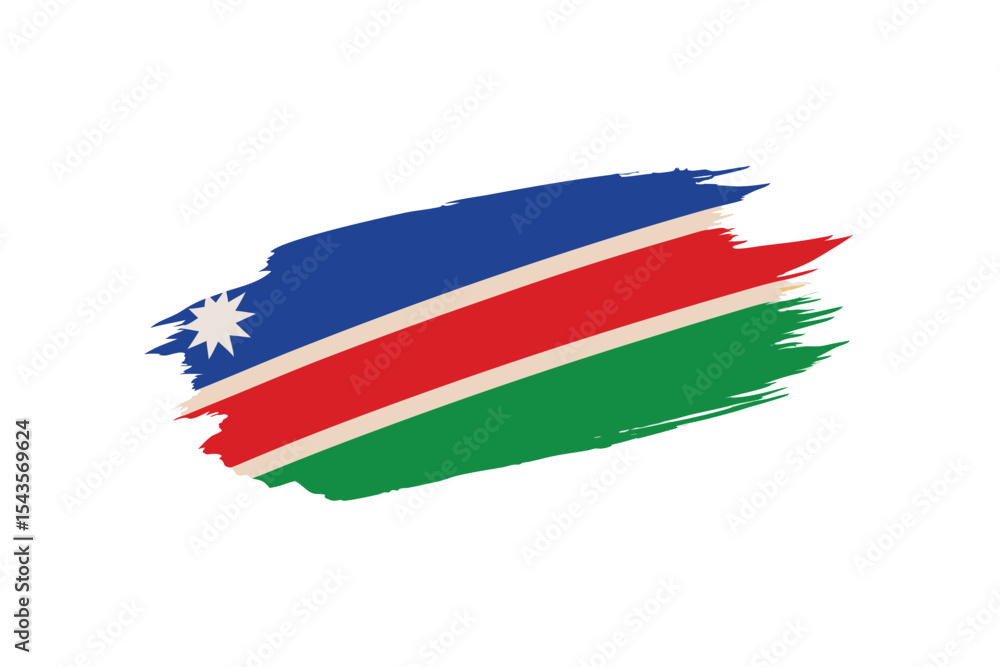 Fototapeta premium Brushstroke Flag Namibia