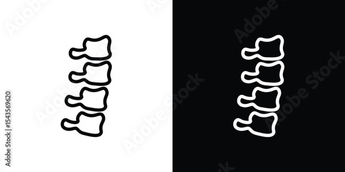 Spine icon filled flat sign concept for web design.