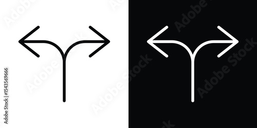 Split icon filled flat sign concept for web design.