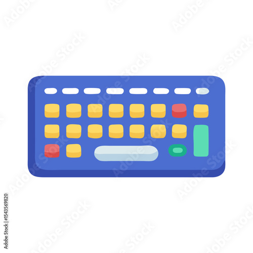 Keyboard with visible keys Material SVG Icon