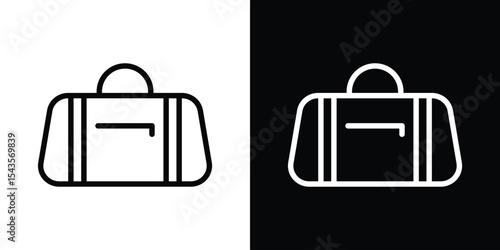Sports bag icon filled flat sign concept for web design.