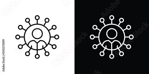 Stakeholders icon filled flat sign concept for web design.