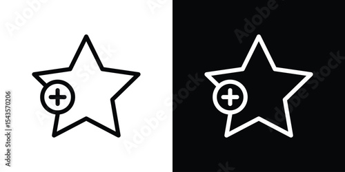 Star favorite icon filled flat sign concept for web design.