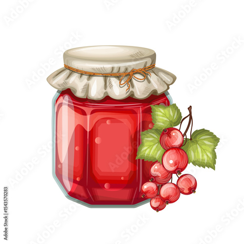 Jar of red currant jam