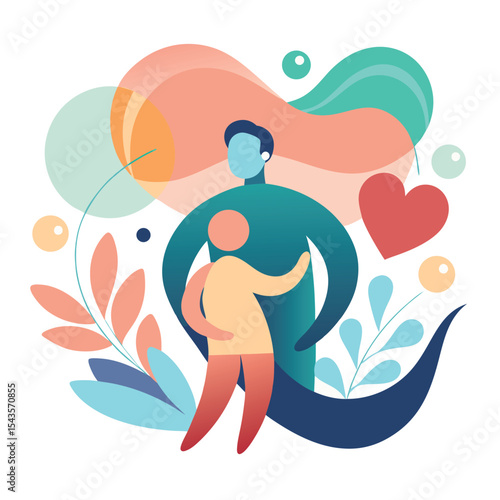 Photos Loving Embrace of Parent and Child Illustration