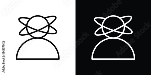 Stress icon filled flat sign concept for web design.