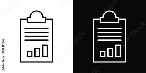 Summary icon filled flat sign concept for web design.